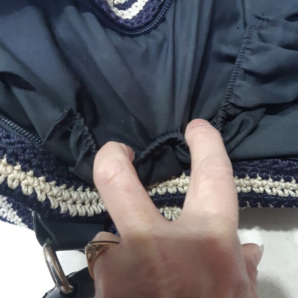 The Sak - crocheted purse handbag - Navy and beige - Picture 9 of 15